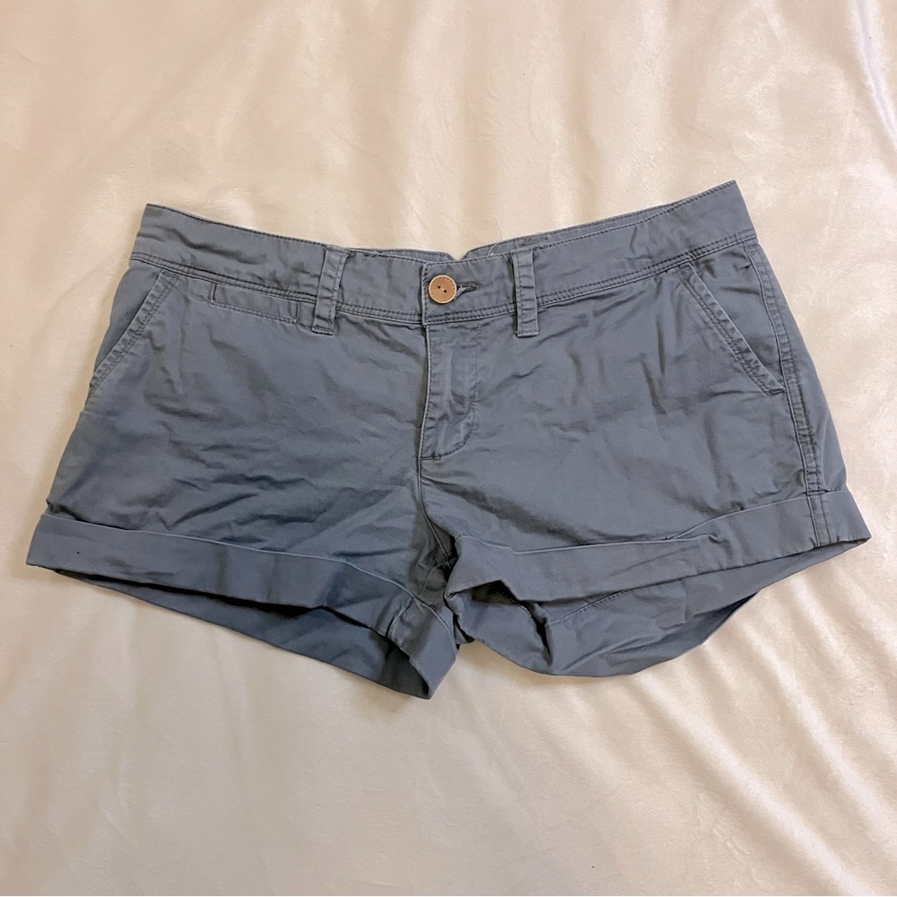 OP Ocean Pacific Juniors Slate Grey Shorts Cuffed Slash Pocket Sized 9